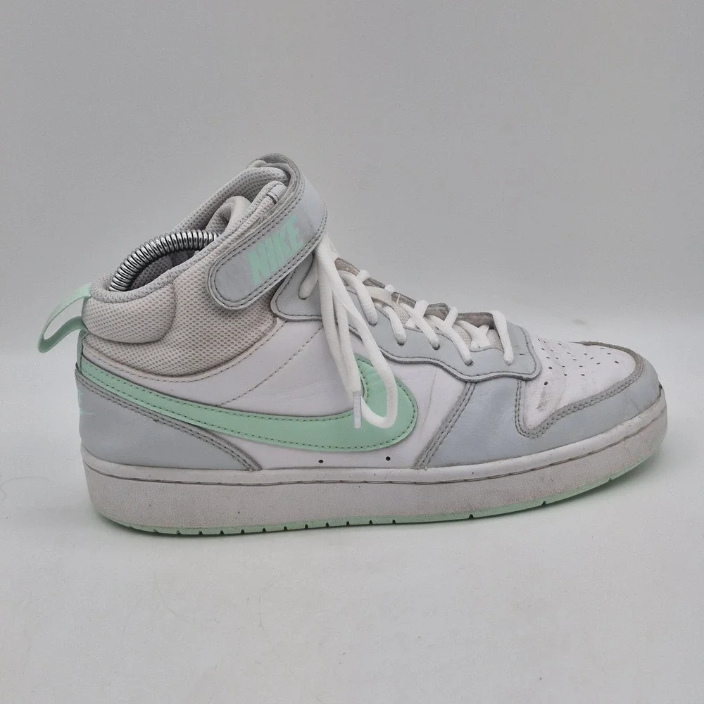 Nike High Top Shoes Youth Size‎ 6.5Y White Gray Mint Strap Basketball CD7782-011